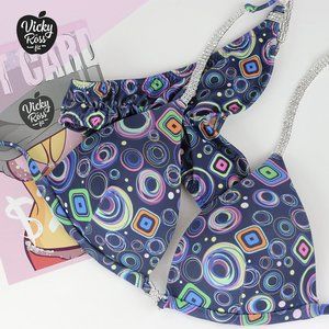 Plain Bright Multicolor Competition NPC Bikini